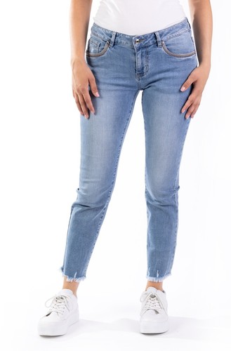 Cropped skinny straight blue - skinny,