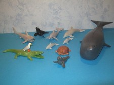 Playmobil Meeres Tiere Wal 4 Delphine Seehund Hai Krokodil Möwe + mehr