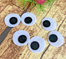 6 Stück Filzaugen Augen aus Filz 30mm groß Deko Basteln (K31) Hobby Auflösung