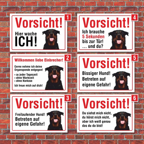 Vorsicht hier wache ich - "hier,