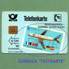 ?? P 01A 1988 ZUDRUCK " AIRPLUS OEKART TESTKARTE " Lufthansa 1989 Telefonkarte