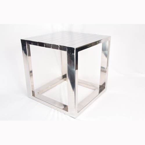 Hocker würfelform silber - hocker,