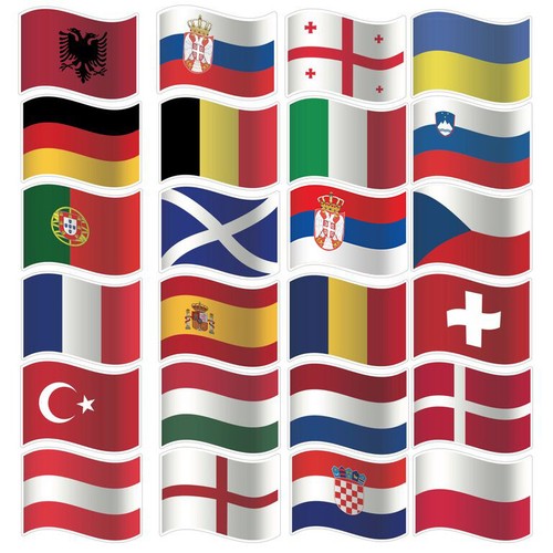 Fanartikel magnet flagge - em,