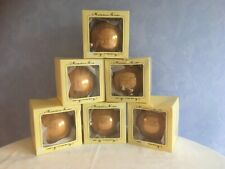 2 Stück von 4 Stück XXL Weihnachtskugeln / Weihnachtskugel, apricot, 15 cm, OVP