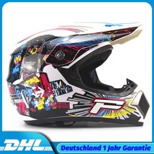 Weiß Motocross Integralhelm