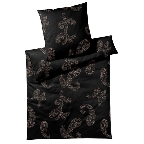 Bettwäsche paisley black - bettwäsche,