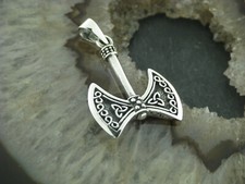 Ketten Anhänger Viking THORS HAMMER Keltische Knoten Doppel Axt Nordic Silber925