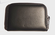 Kartenetui RFID Schutz Leder Scheckkartenetui schwarz