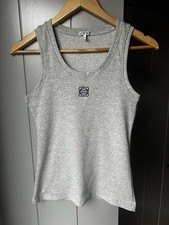 Loewe Tanktop Damen L Grau Baumwolle