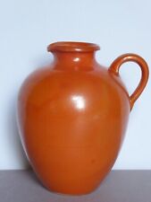 ***Seltenheit eiförmige Henkelvase orange Reduktionsglasur Richard Bampi 255