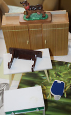 DDR Puppenmöbel tisch wc Schrank Kleiderregal fernsehtisch spielzeug G