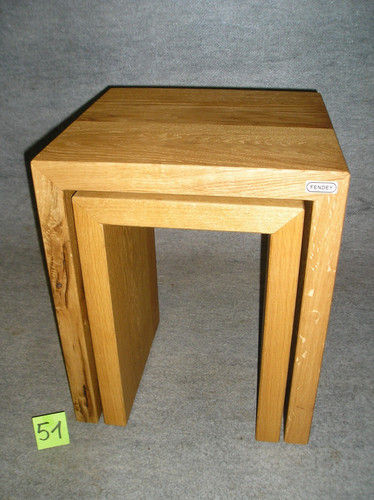 Wildeiche satztisch doppelset - wildeiche,