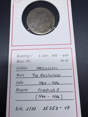 Preußen taler 12 - preußen, 1/12
