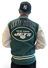 NEW ERA NEW YORK JETS NFL VARSITY JACKET OVERSIZED BASEBALL S oder XXL Availible