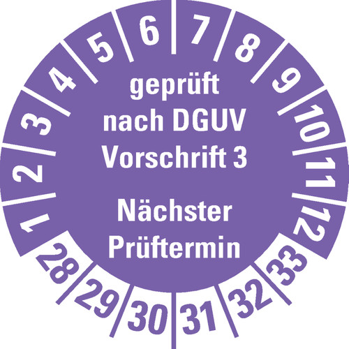 Prüfplak gepr dguv - gepr.n.,