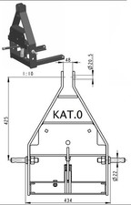 YERD KAT0 Anbau bock Transport mulde Heck container box für Traktor Dreipunkt