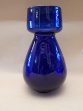 Antike viktorianische Bristol blaue Glas Hyazinthe Kugel zwingende Vase ~ 19. Jh.