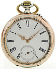Longines offene Herren-Taschenuhr ~1910 Kal. 18.49 in 800er Silber Ø 49mm 84,2g