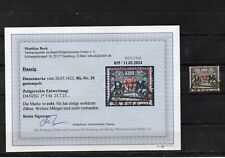 Danzig  Dienstmarke 39  gestempelt  Infla geprüft, Befund BPP Bock; Kat Wert 600