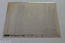 Microfich Ersatzteilkatalog Fiat 124 Special T 1600 Stand 12/1975