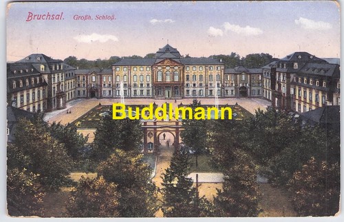 Bruchsal schloss nach - ak,