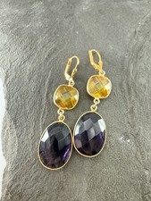 Citrin Amethyst Ohrringe 925