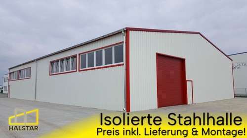 Isolierte stahlhalle 15x30x5m - isolierte,