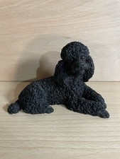 Vintage Deko Pudel Figur Schwarz Made In Italy  Castagna