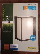 Outdoor Lampe Massive Serie Chicago Holzoptik E27 14W IP44