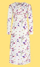 Damen Nachthemd warm rot beige