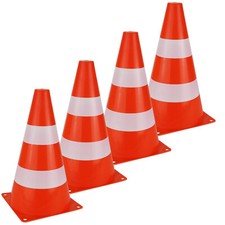 4er Set Pylonen Verkehrskegel für Kinder Verkehrshütchen 4 Stück Pylone orange