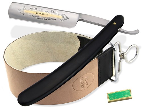Rasiermesser set mit leder - rasiermesser-set,