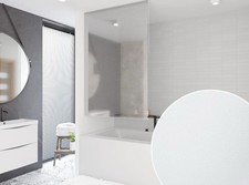 Basic DUSCHROLLO 120x240 cm PEVA Milky Stone TRANSPARENT Optik! Shower Rollo 