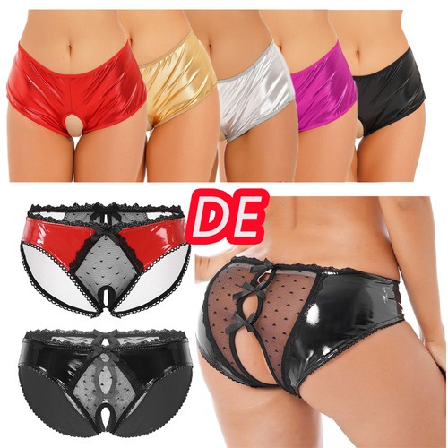 Damen wetlook höschen lack - de,