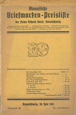 Richard Borek: Briefmarken-Preisliste 30. Juni 1941