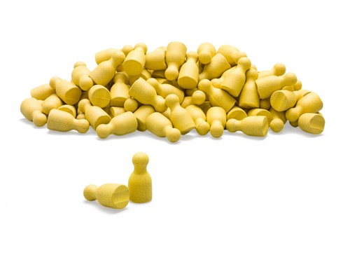 100 spielfiguren gelb halma - 100,