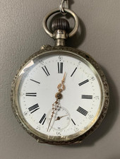 Ancre Ligne Droite Spiral Breguet 15 Rubis Remontoir Alte Taschenuhr ohne Kette