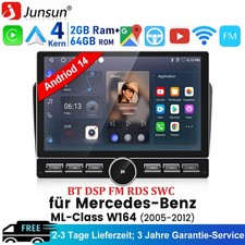 64GB Android14 Carplay GPS Autoradio Navi BT für Mercedes ML/GL Klasse W164 X164