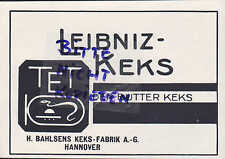 HANNOVER, Werbung 1928, H. Bahlsen Bahlsens Butter-Keks-Fabrik AG Leibniz-Keks