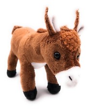 Plüschtier Kuscheltier Stoff Tier Esel braun stehend 23 cm