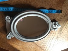 Rustikaler Spiegel in Silber, Glitzer Optik zum stellen