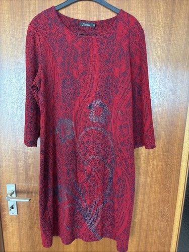 Winterkleid rot schwarz - rot/schwarz, l