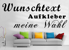 Wandtattoo Aufkleber Wunschtext Beschriftung Schrift ab 10 cm, 160 Schriftarten
