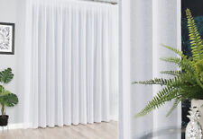 Gardine Store robuste Sable Qualität Halbtransparent Weiß Bleiband NACH MAß