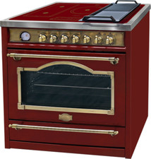Retro Elektro Standherd 90cm Kaiser HC 93655RotEm 115L Induktion Empire Bordeaux