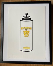 GERAHMT SELTENER DEATH NYC SMIRNOFF EISSPRAYDOSE Druck 45 cm x 32 cm, COA nicht banksy