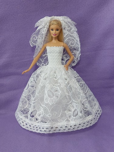 Barbie brautkleid kleid weiß - barbie,