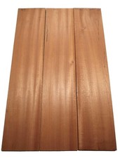 3x Mahagoni Holz Brett Massivholz DIY 91x19,5cm x 23mm #W1