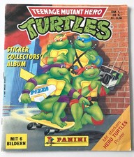 Turtles  (1990)  Stickeralbum komplett beklebt ,Panini , guter Zustand ,lesen