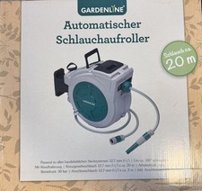 GARDENLINE Automatischer Schlauchaufroller, 20m, mit Wandhalterung Neu, OVP/DHL